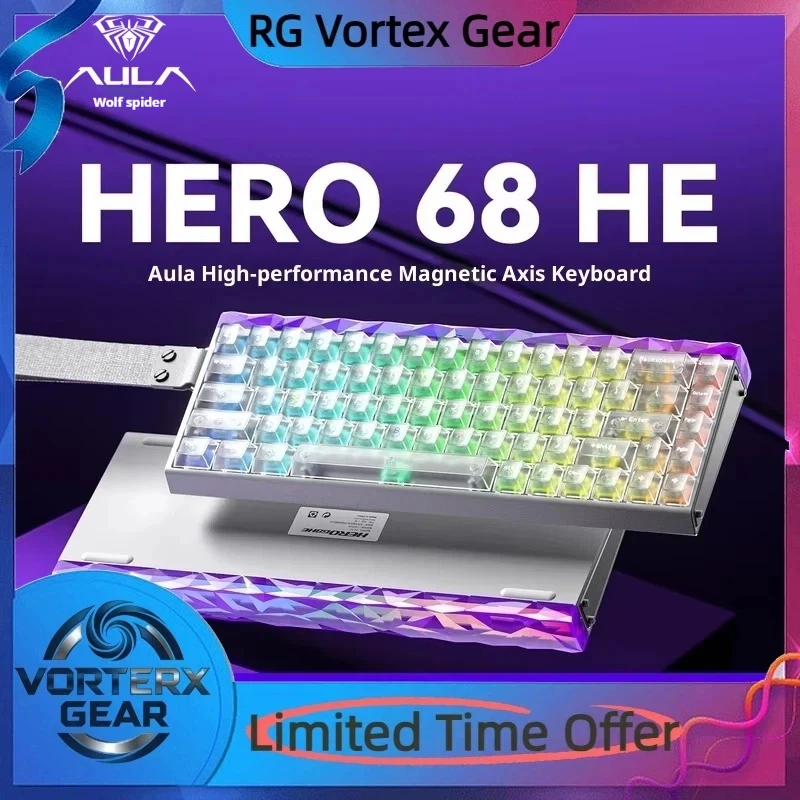 

Vortex Gear Wolf Spider Hero 68he Keyboard Magnetic Axis Mechanical Esports Game 8K high performance Wired office game Keyboard