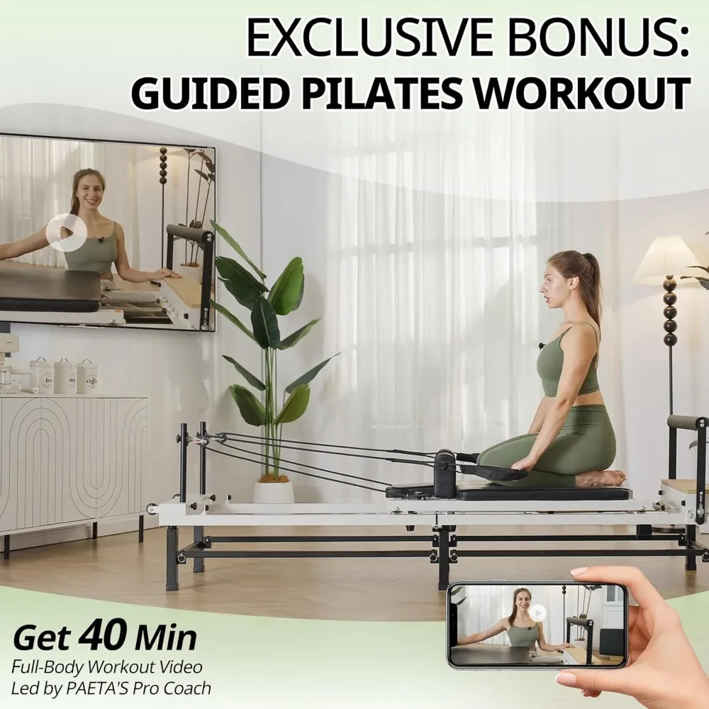 Machine pliable de 91 pouces, équipement de Pilates avec fil de piano et planches pour diabétiques