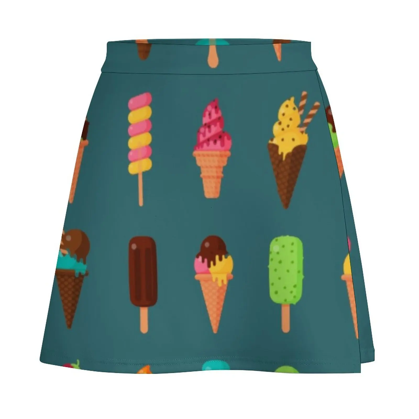 Ice Cream print Mini Skirt mini skirts mini skirt Women's summer dress korean style Skirt