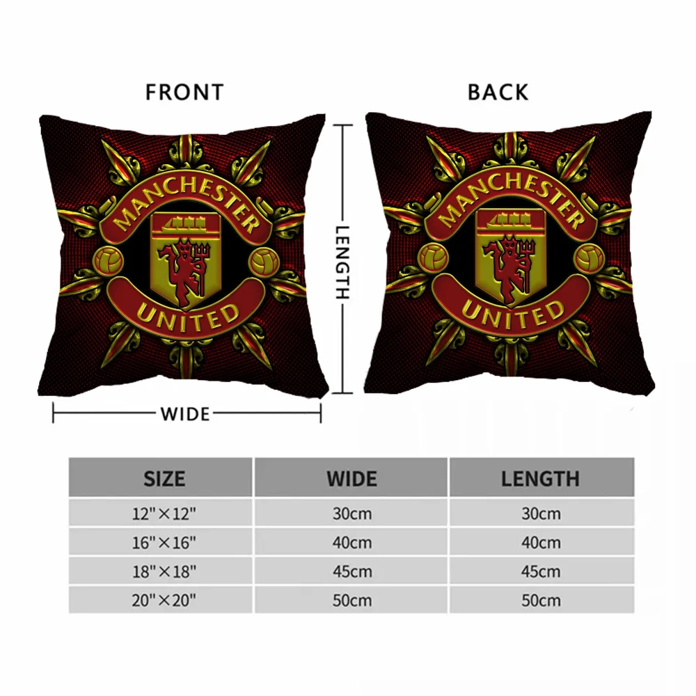 ManchesterS UnitedS Decorative Pillowcases Ornamental Pillow Covers Decorative Luxury Sleeping Pillows Cover Home Cushion Sofa