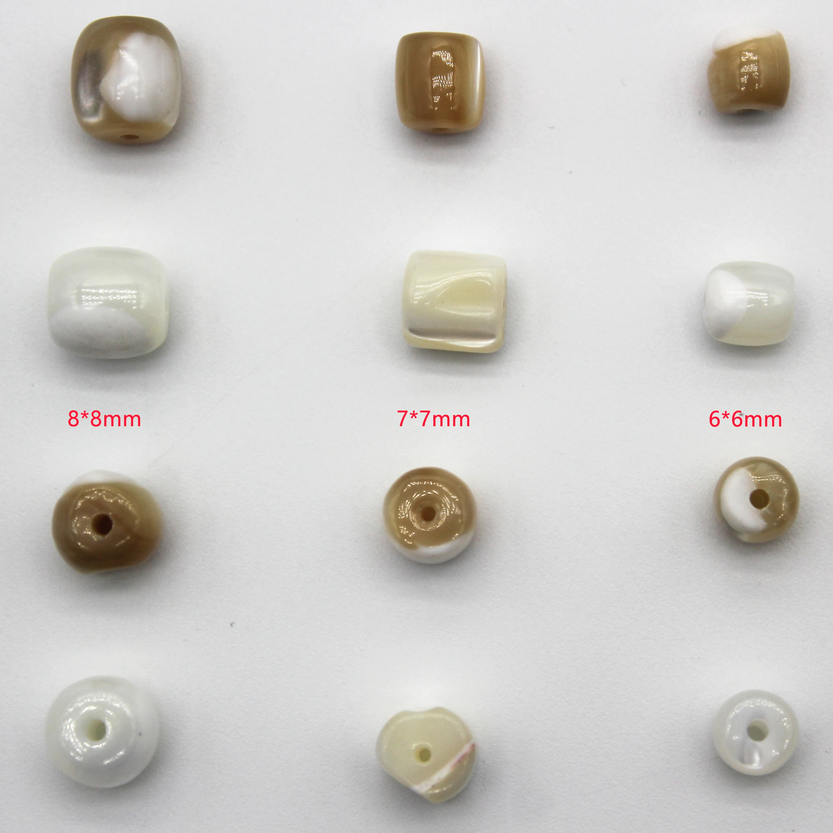 8mm Natural Shell Beads Seawater MOP Barrel Shaped Loose Spacer Bead For Jewelry Making DIY Necklace Earring Accessories 6mm 7mm