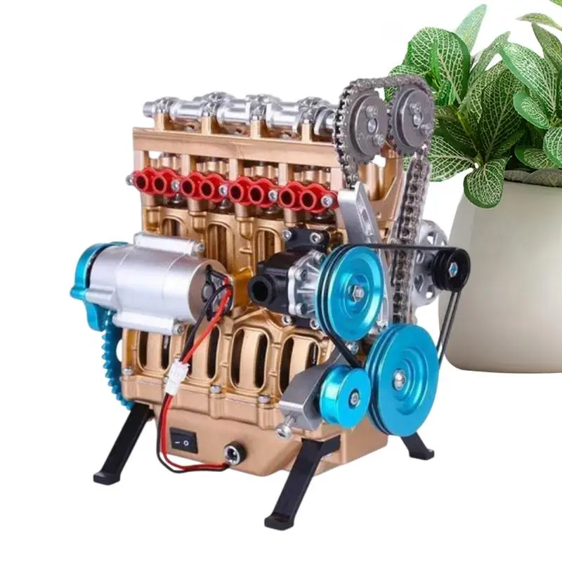 Car Engine Model Statue Resin Sculpture for Home Decor Model Figurine Craft Tabletop Statues for Home Small Statue Ornament