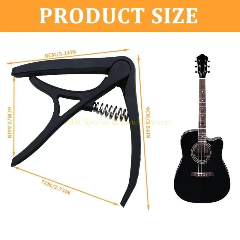 31BE capo guitarra, guitarra capo desencadeia tensão ajustável 6 corda capo guitarra acústica para ukulele, baixo,