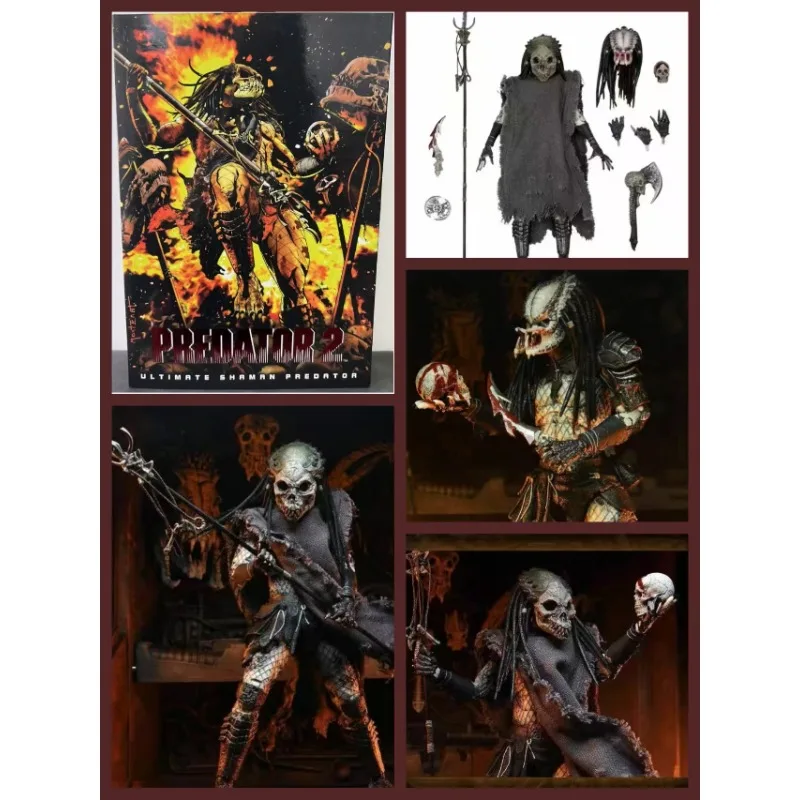 

NECA Shaman Predator Ultimate Armored Lost Warrior Jungle Hunter Thermal Vision Fugitive Predator Action Figure Model Toys Gifts