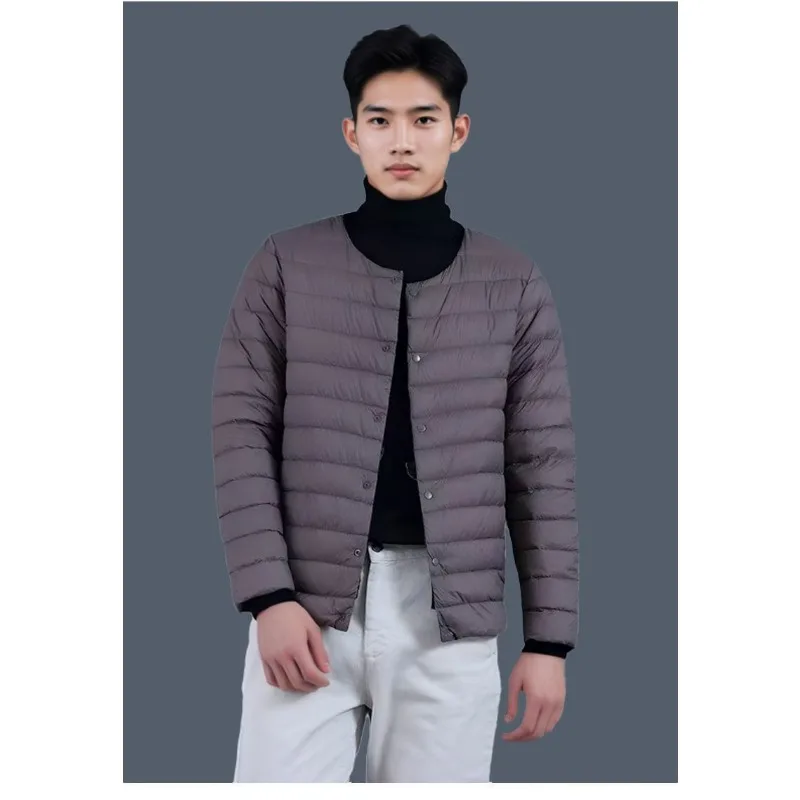 Winter Down-padded Jacket for Men Short Style Thin Inner Liner Thin Close-fitting and Warm Men's Close-fitting Jacket