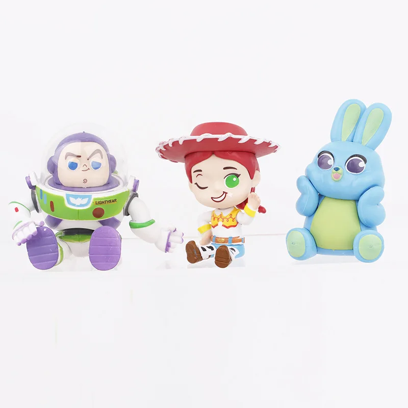 7 pz Disney Toy Story 4 Giocattoli Modello GK Buzz Lightyear Woody Jessie Orso Fragola Anime Figure Bambola Giocattoli Per Bambini Fascino Regali di Natale