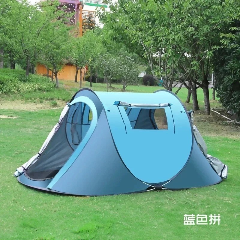 2 Person Camping Tent, Instant Portable Beach Tent, Easy Pop Up Shade Tents 2 Doors for Camping Hiking & Traveling