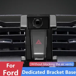 Car Center Control Phone Stand 360 Degree Rotatable Mount Bracket Base For Ford Focus Fiesta Kuga Mondeo Edge F150 Explorer