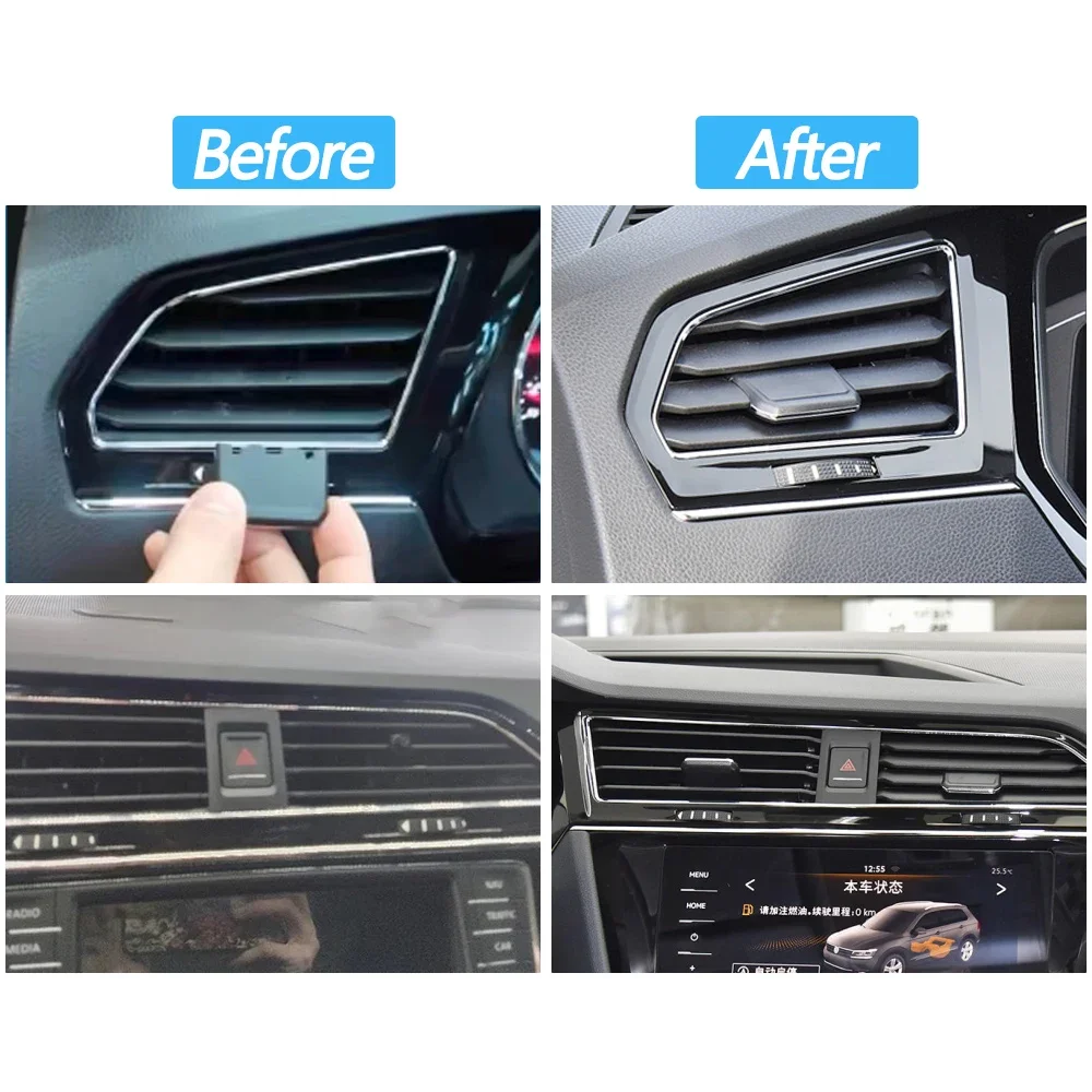Front AC Vent Grille Air Outlet Tab Clip Paddle Adjust Repair Kit For VW Volkswagen Tiguan 2017 2018 2019 2020 2021 2022 4