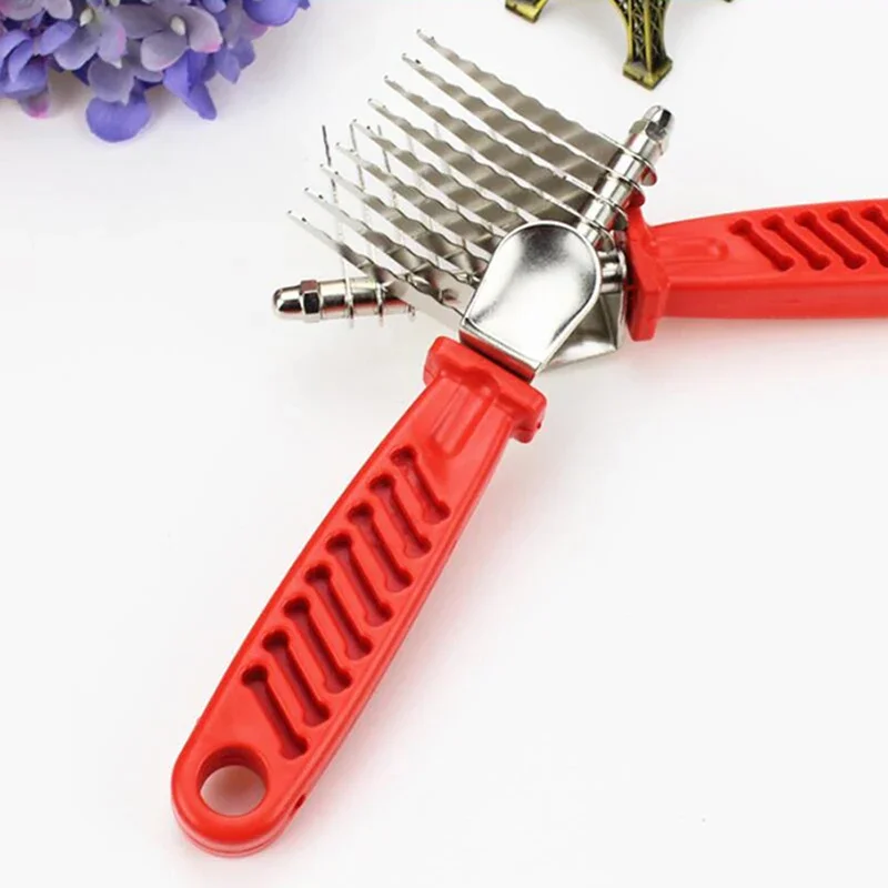 Long Hair Pet Dog Grooming Stainless Steel Knot Hair Shedding Remove Grooming Rake Comb Long Short Thick Hair Cat Grooming Tools