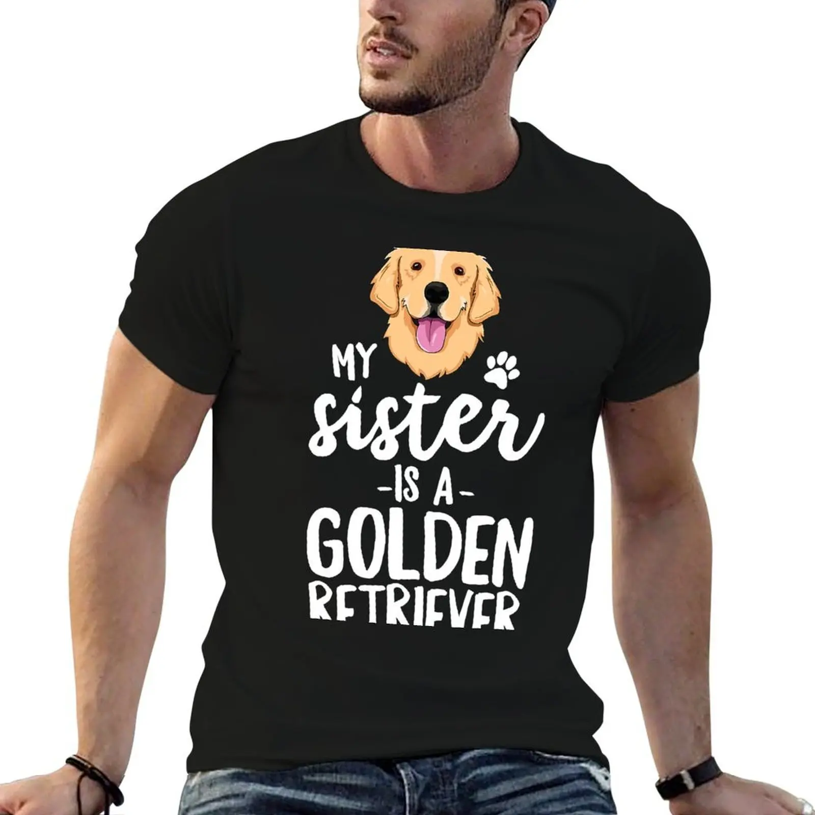 

Pet Adopt My Family t shirt Is Puppy Dog print T-Shirt custom Sister Golden A Retriever