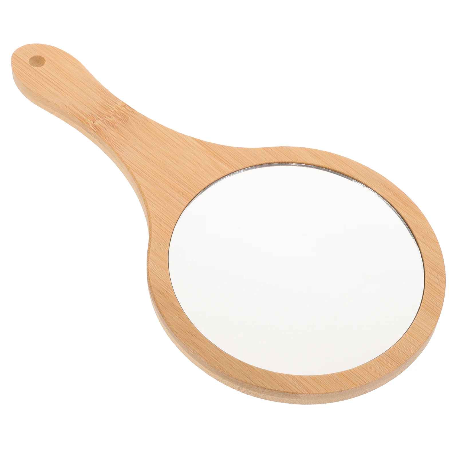 Specchio da viaggio vintage portatile in bambù per trucco da donna Piccolo specchio decorativo leggero per la casa