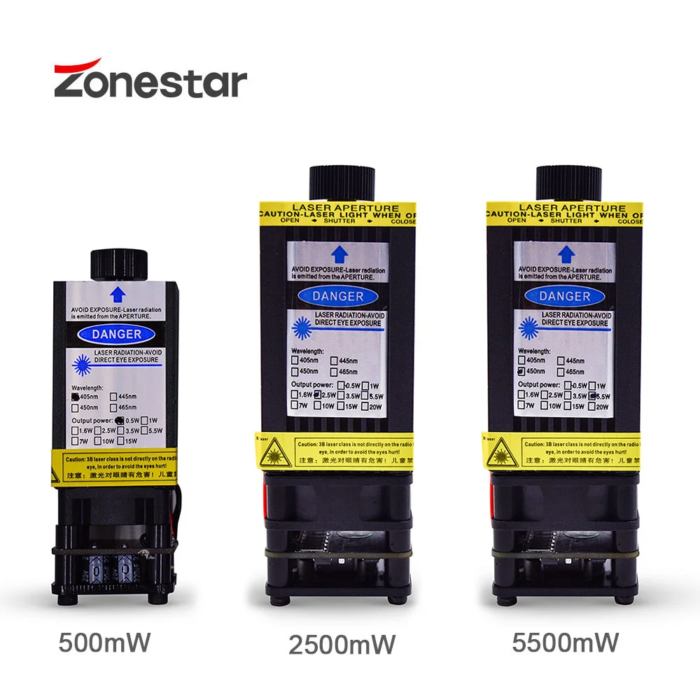 Imagem -05 - Zonestar Atualização Gravador a Laser Faça Você Mesmo Kit Venda Quente Máquina de Corte Marcação Multi Power Fácil Montagem para Impressora 3d Kit Faça Você Mesmo Navio Livre
