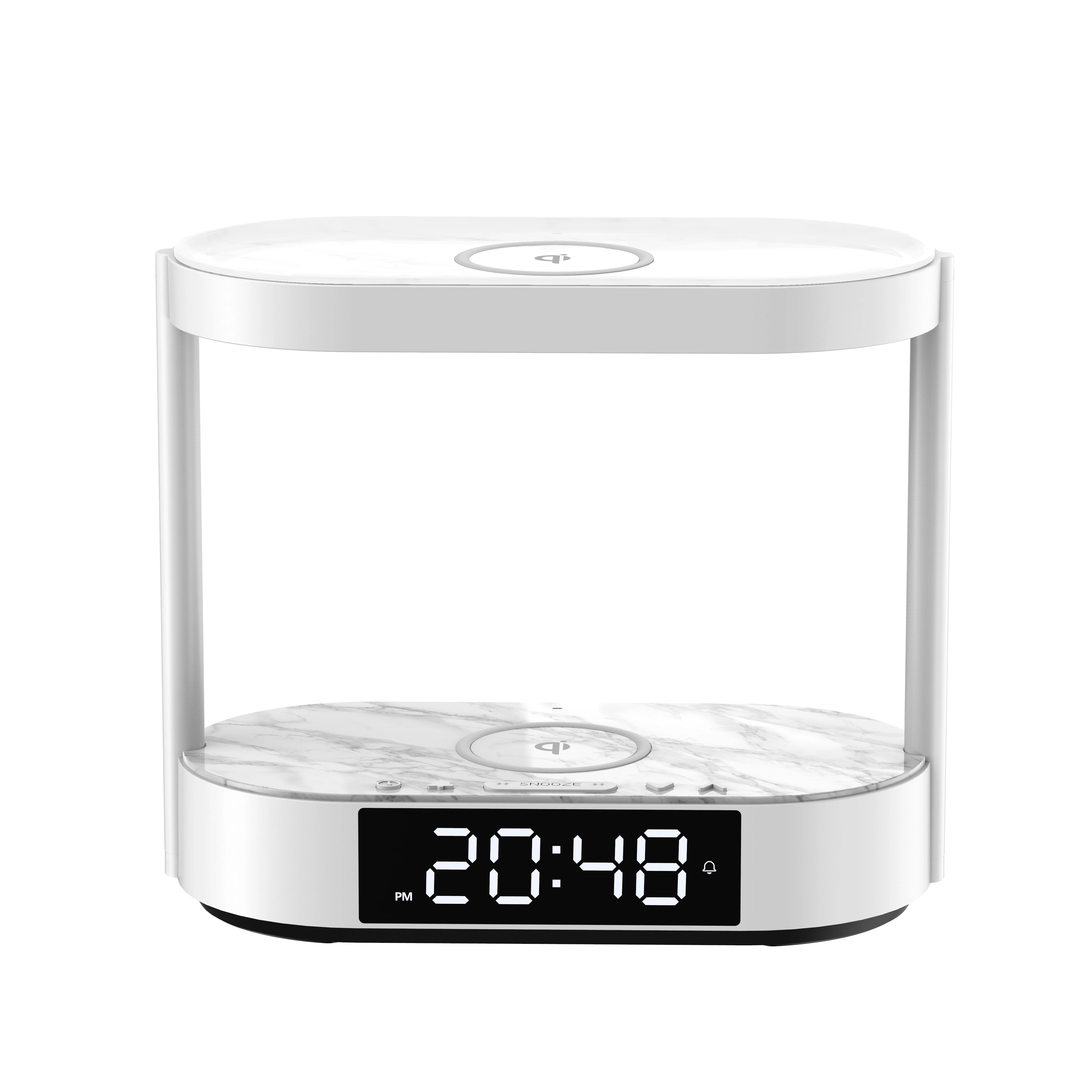 

Qi Wireless Charging Desktop LED Smart Alarm Clock Bedside Wireless Charger with Wakeup Light