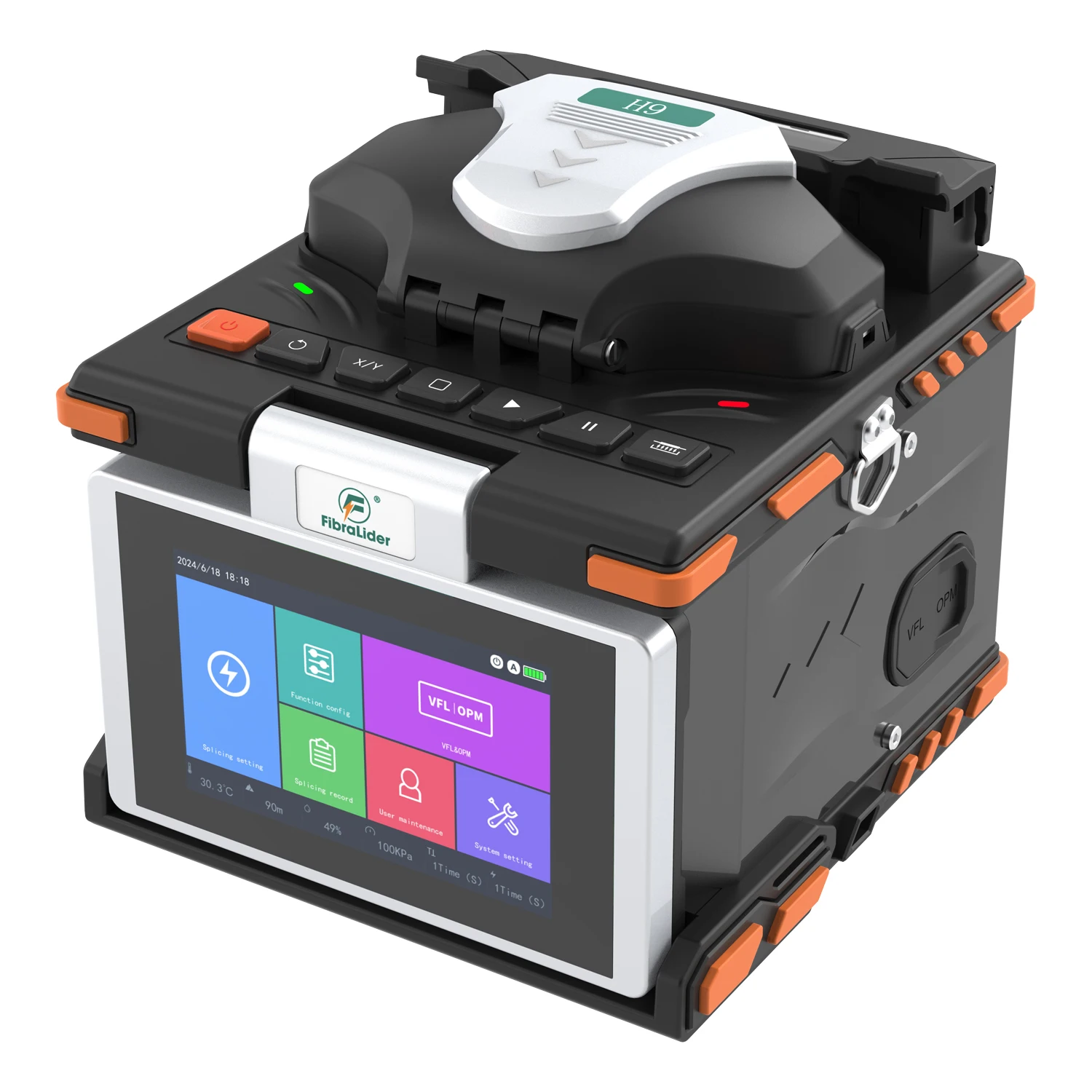 Factory Direct Sale Optical Fiber Welding Machine Touch Screen Built-in OPM VFL Optical Cable Splicing Machine