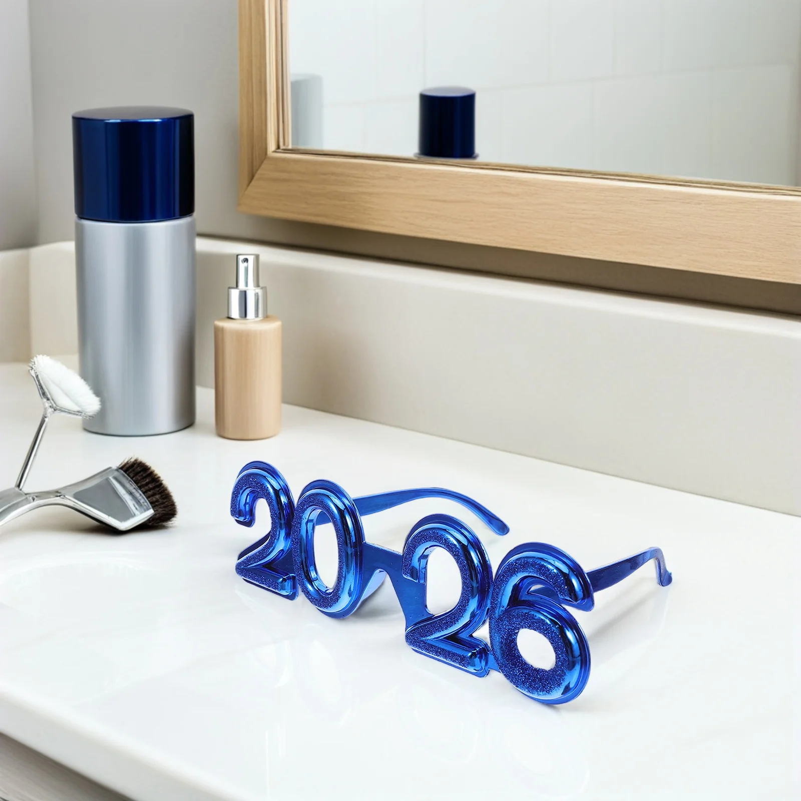 

Sunglasses Glitter Party Christmas Costume Eyewear Happy New Year Eyeglasses 2026 Novelty