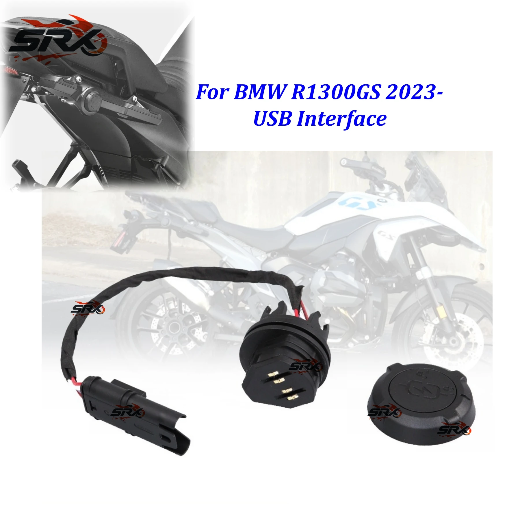 Motorcycle Socket USB Plug Charging Adapter For BMW R1300GS  C400X 2025 C400GT 2025