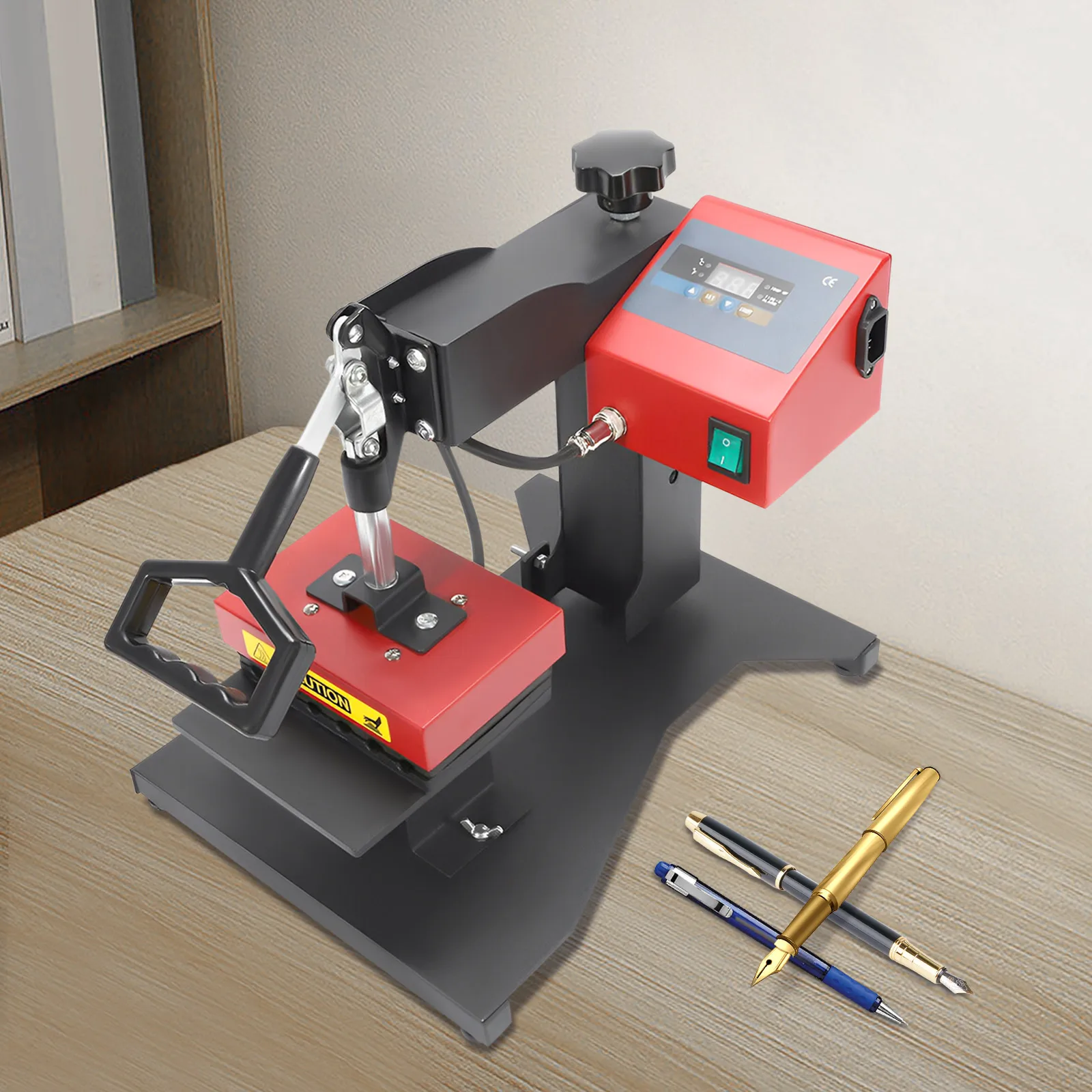350W Custom Pen Heat Press Machine Adjustable Pressure Temperature Time DIY Personalization on Ballpoint Pens