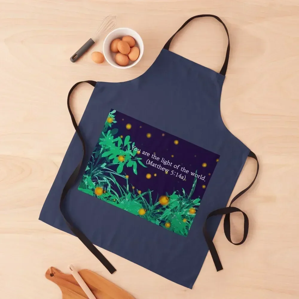 

Light of the World Apron men Chef Uniform Woman Kitchen Items For Home christmas Apron