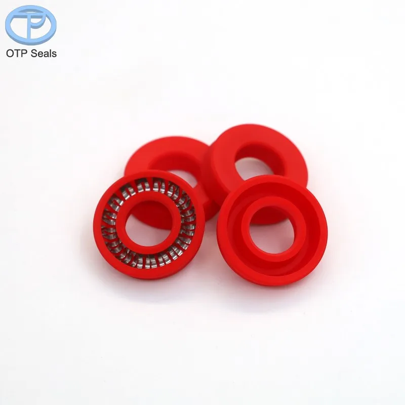 

Spring seal ring for Shaft PU seals v-spring Polyurethane PUR wear-resistant rubber seals Non-standard parts factory customized
