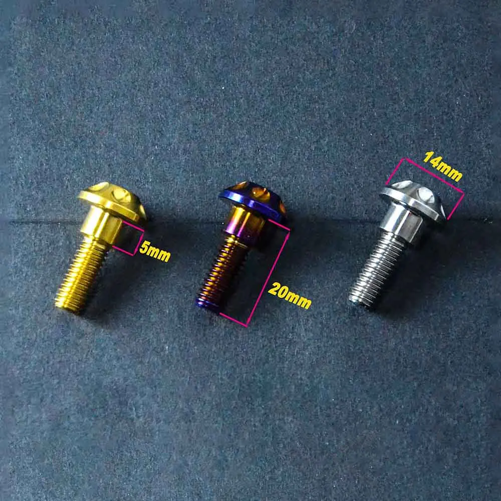 オートバイ用チタン合金ネジ、ファンシーアンブレラヘッドネジ、r1r6スズキ用トルクスm6x20mm、ブレーキディスク修理ネジ、1個、4個