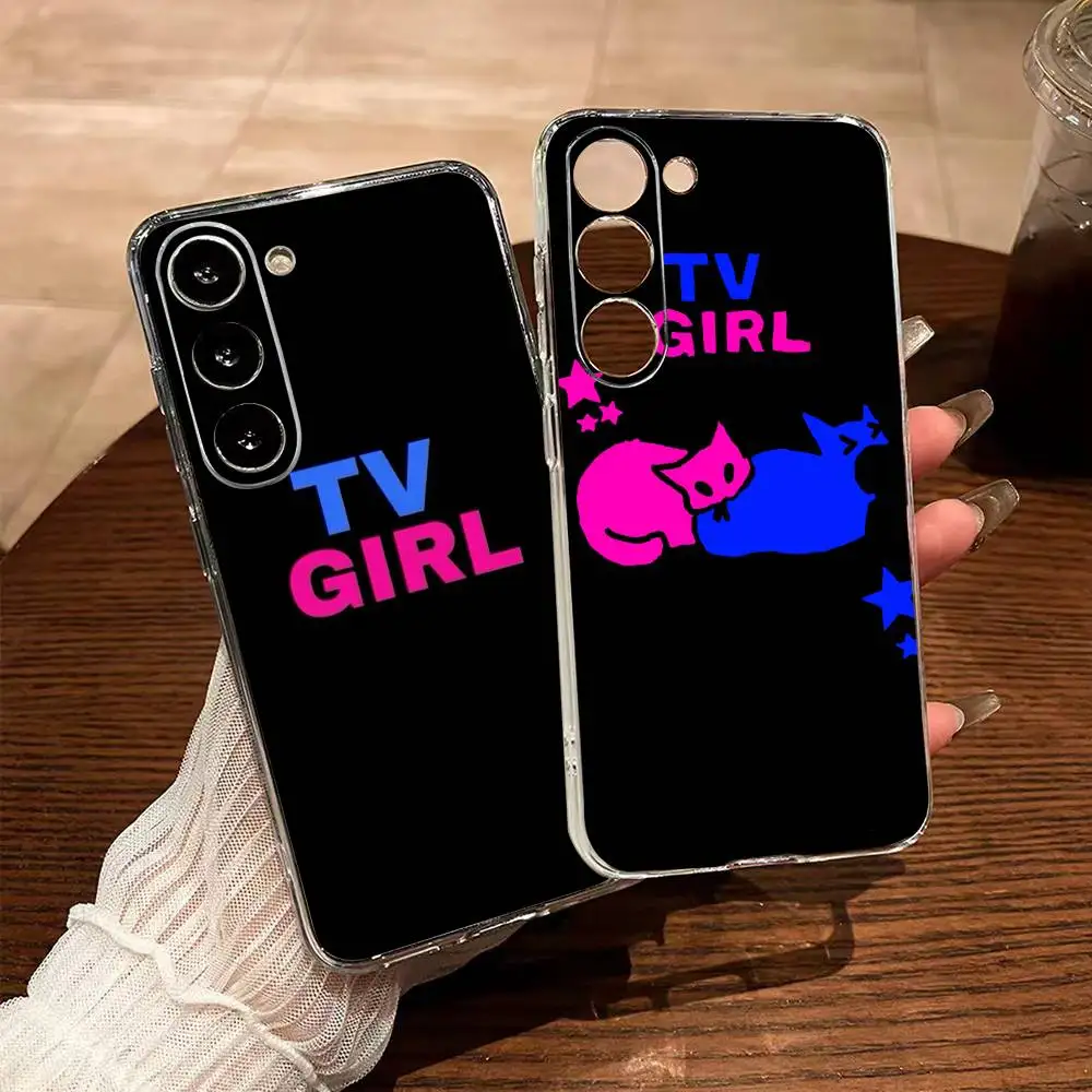 T-TV Girl Band  Clear Soft Silicone Phone Case for Samsung Galaxy A71 A70 A52 A51 A40 A30
