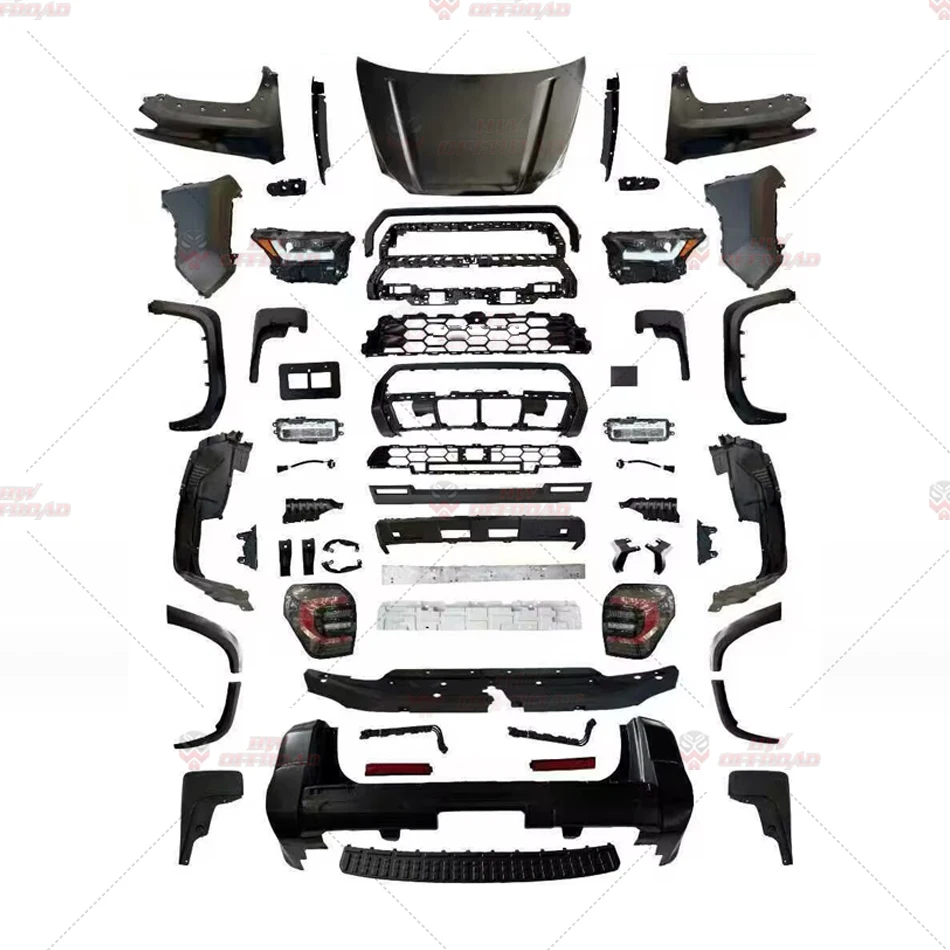 High-Profile Wide Body Kit Facelift For 2010-2024 Toyota 4Runner Upgrade 2025 TRD Model Bumper Grille Taillamp Headlamp Bodykit