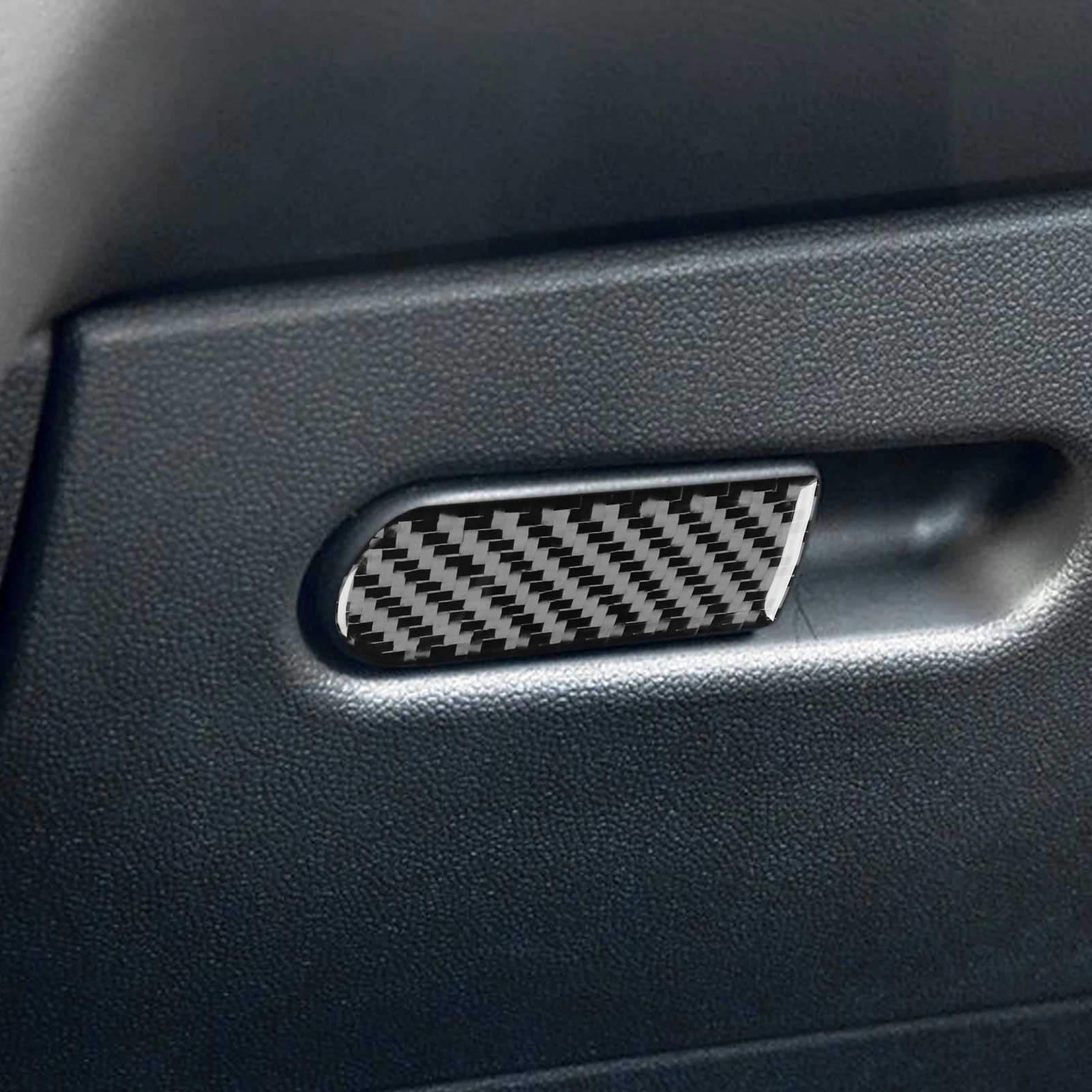 FOR MINI F60 Countryman Cooper 2017-2023 Car Passenger Glove Box Handle Switch Decor Carbon Fiber Interior Accessories Sticker