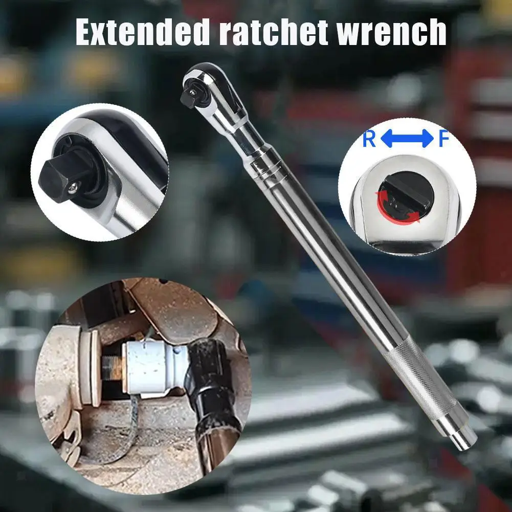 

Multi-Purpose Extended Quick Ratchet Wrench Pneumatic Tool Tool Strengthening Manual Bar Receiver Wrench Extension Long Soc P8N1