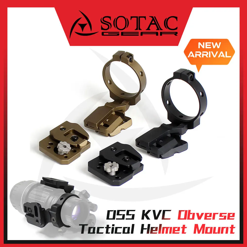 Tactical Gear OSS KVC Obverse Helmet Mount PVS-14 Night Vision NVG Mount Conversion Adapter RQE Universal Bridge Mounting Base