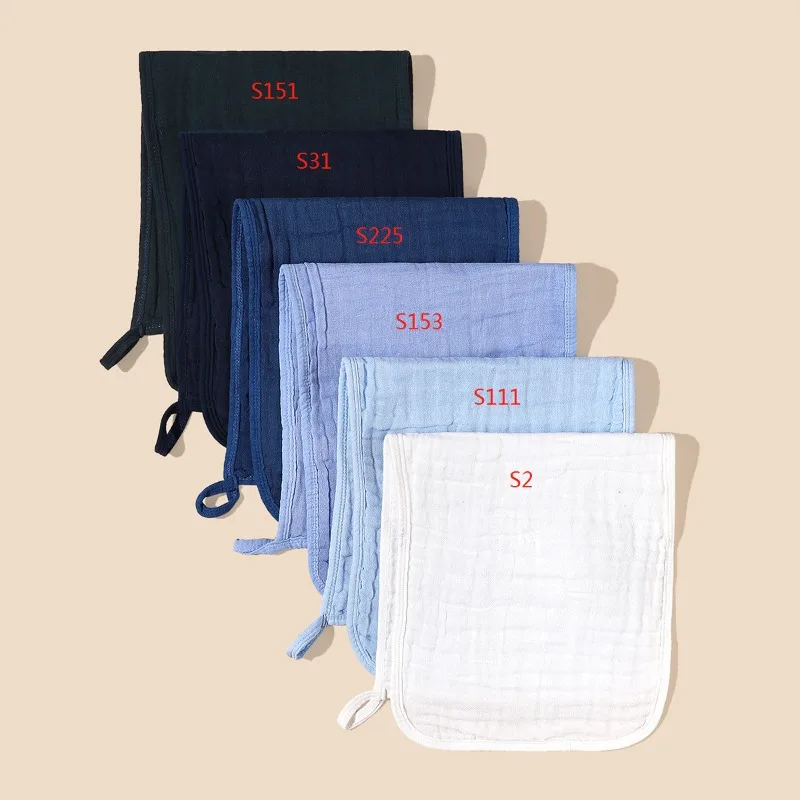 6-Layer Cotton Muslin Baby Burp Cloth Soft Absorbent Spit-Up Towel for Newborns