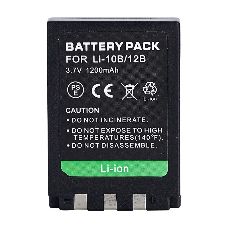 3.7V 4.44Wh 1200mAh Camera Battery for Sanyo DCS-AZ3/J1/J2/MZ/MZ3 for Olympus C-470/5000/50/60/7000/70 Zoom LI-12B LI-10B DB-L10