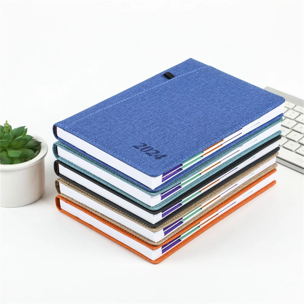 A5 Notebooks With Bills Pockets Retro Thickened Business Notebooks Journals Notepads Diary Agenda 2024 Weekly Planner Book