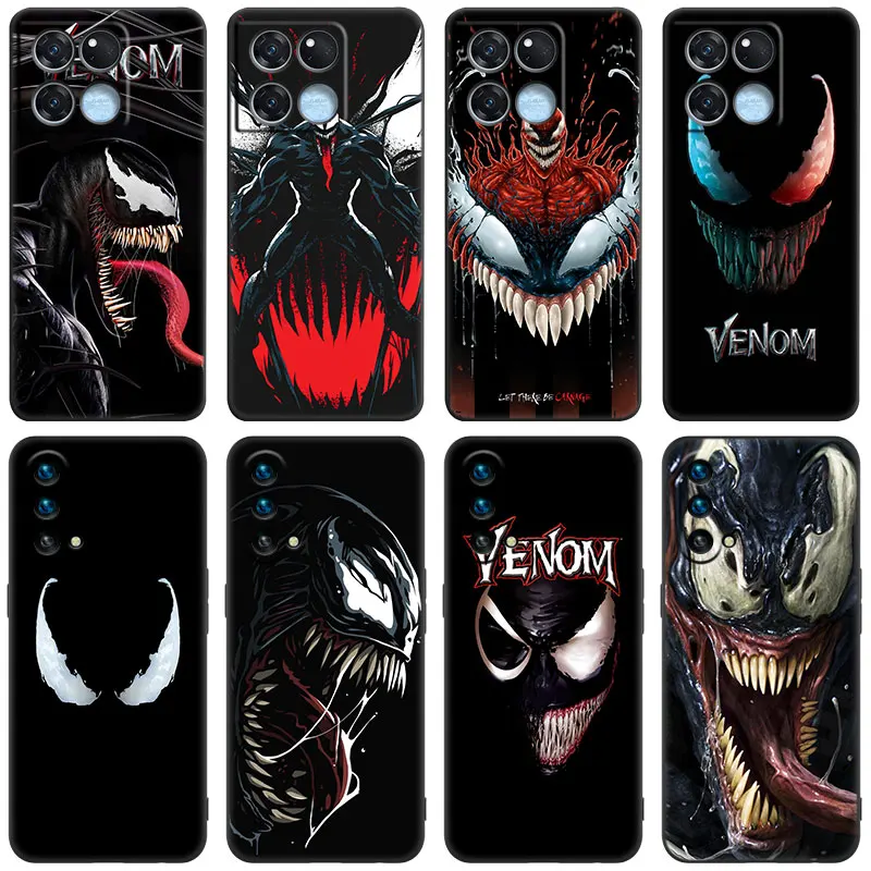 Marvel Venom Black Phone Case For OnePlus 11R 10T 10R 9RT 8T ACE 2V Pro Nord 2T N10 N100 N20 N200 CE2 Lite 5G Soft Cover