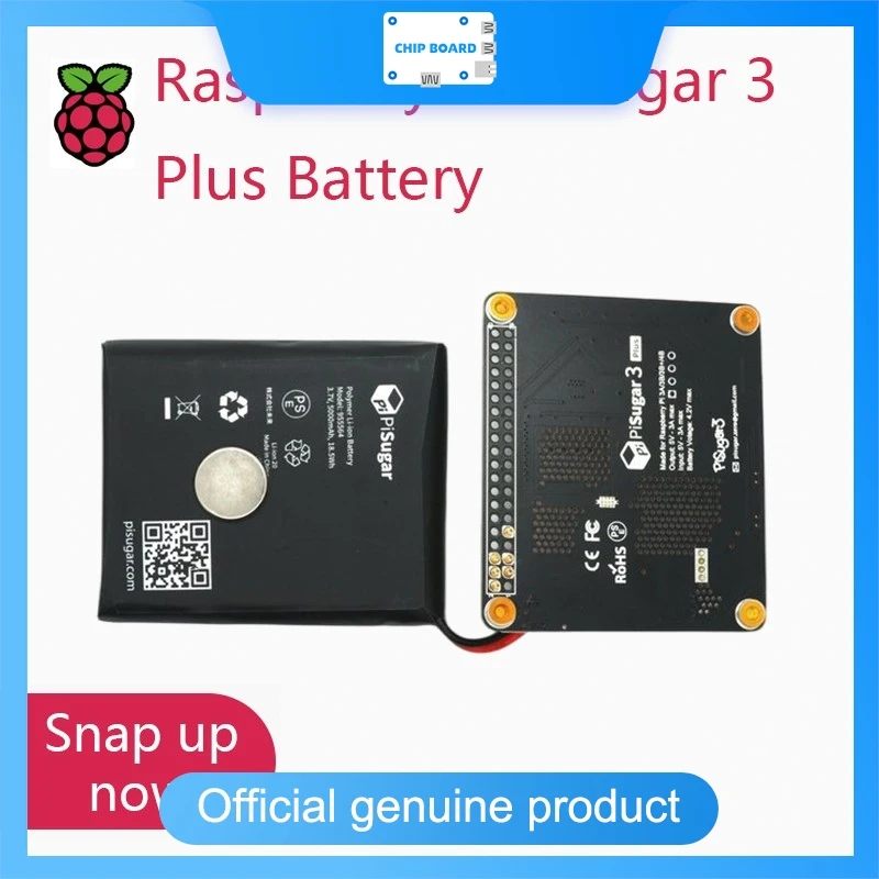 

Аккумуляторный модуль PiSugar 3 Plus для Raspberry Pi 3B, 3B+ и 4B