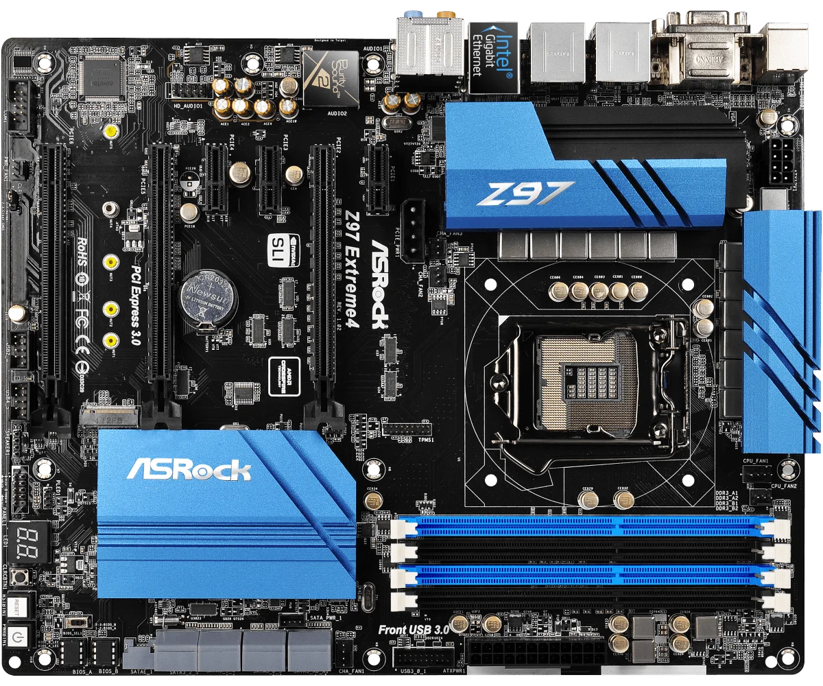 ASRock Z97 Extreme4/3.1 Motherboard  LGA 1150 Intel Z97 DDR3 32GB  support i7-4790 i7-4770T i5-4430 i3-4340 i3-4130 cpu M.2_SSD