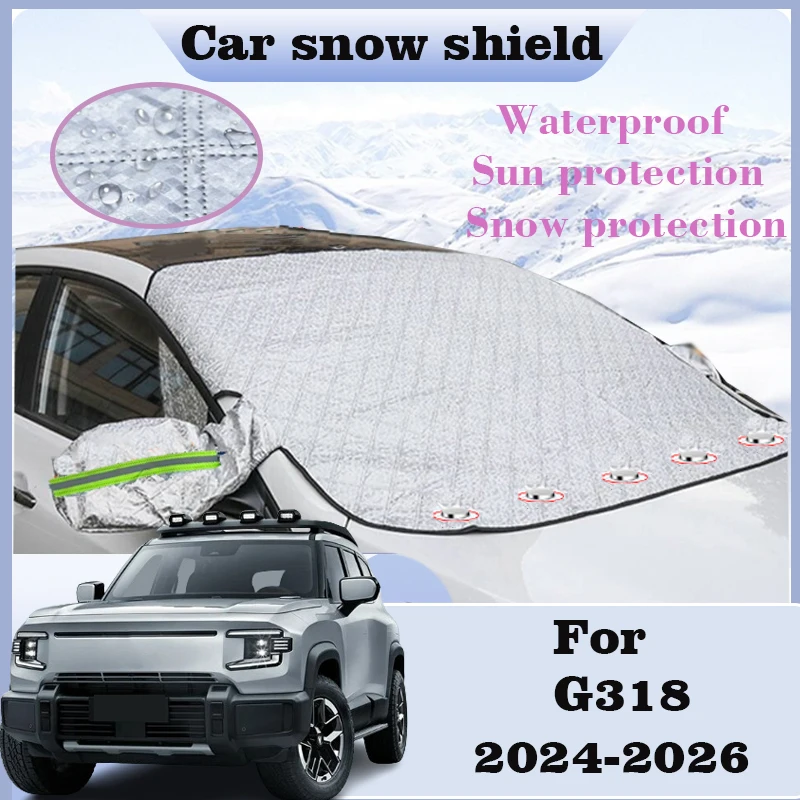

Car Windshield Snow Shield For Deepal G318 2024-2026 Sunshades Protector Covers Sun Shades Half-cover Snow Cover Accessories