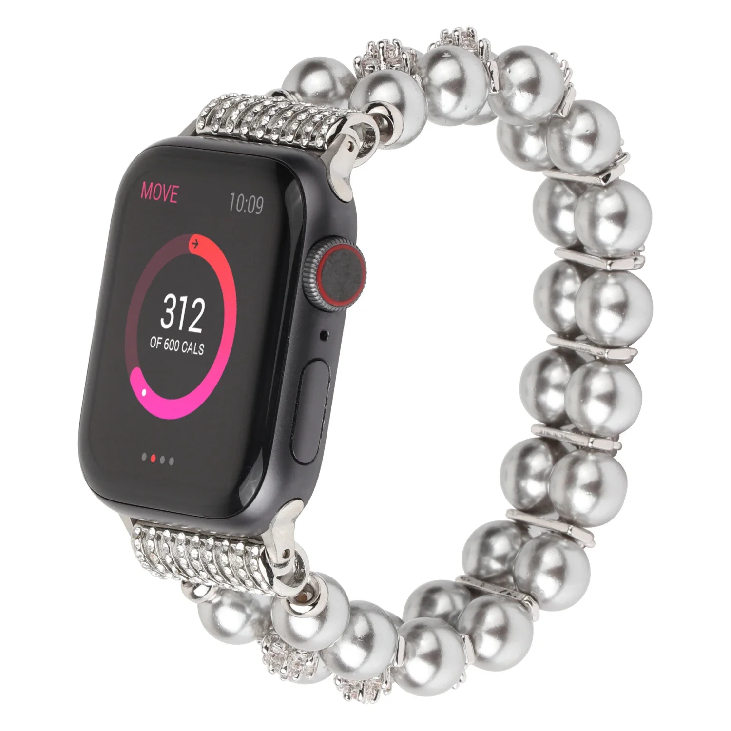 Pearl Elastic Belt for Apple watch 46mm 45mm 44mm 42mm 41mm 40mm 38mm Woman Replacement For iWatch Ultra 10 9 8 7 6 5 4 3SE band