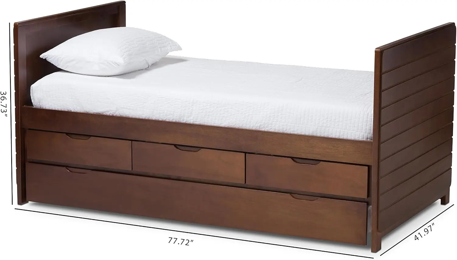 Libourne Daybed With Trundle Walnut Brown