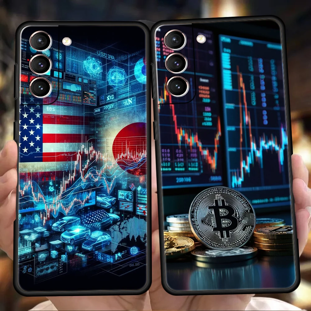 Phone Case for Samsung Galaxy S26 S25 S24 S23 S22 S20 S21 FE Ultra S25Edge Plus Soft TPU Present Investment Forex Stock Market