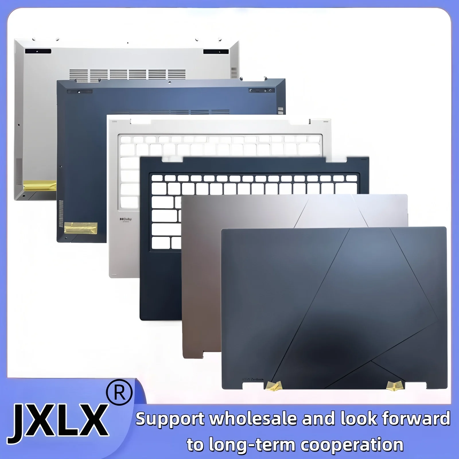 

JXLX® New for ASUS Zenbook 14 FIip 3404V 3404 UP3404 UP3404V Laptop LCD Back Cover Top Case/Palmrest Cover/Bottom Base Cover