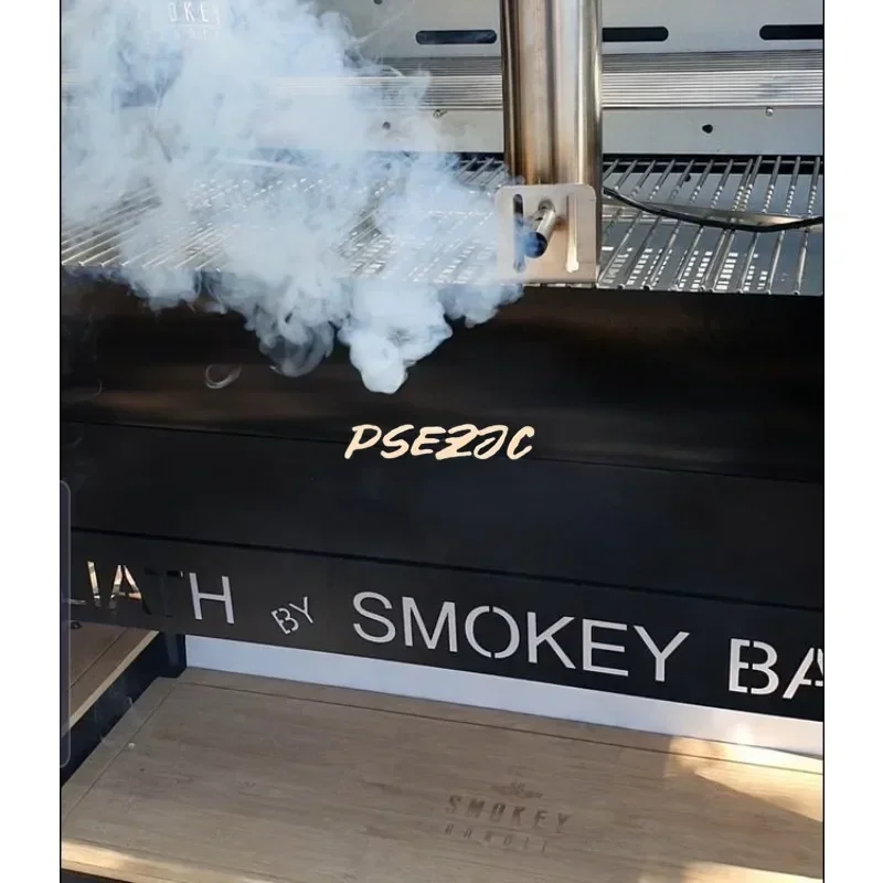 Outdoor BBQ Wood Particle Stainless Steel Large Capacity Adjustable Range Smoking Machine Advanced Accessories