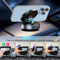 Upgraded Foldable Magnetic Car Phone Holder –360° Rotatable Vacuum Suction Cup for Dashboard ABS Material (Smooth Surfaces Only) 4