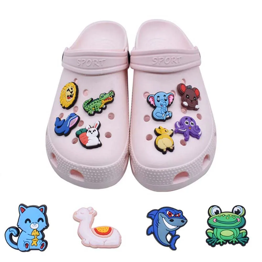 Accesorios de dijes de zapatos para Crocs, decoraciones de hebilla de PVC para fiesta de niños, regalos de Navidad, alfileres de lechón, 1 pieza