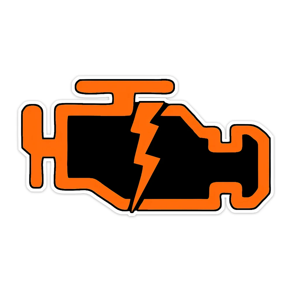 

Наклейка на авто check engine 18x10 см, Waterproof Vinyl Stickers for Car, Laptop, Wall and Glass Surface