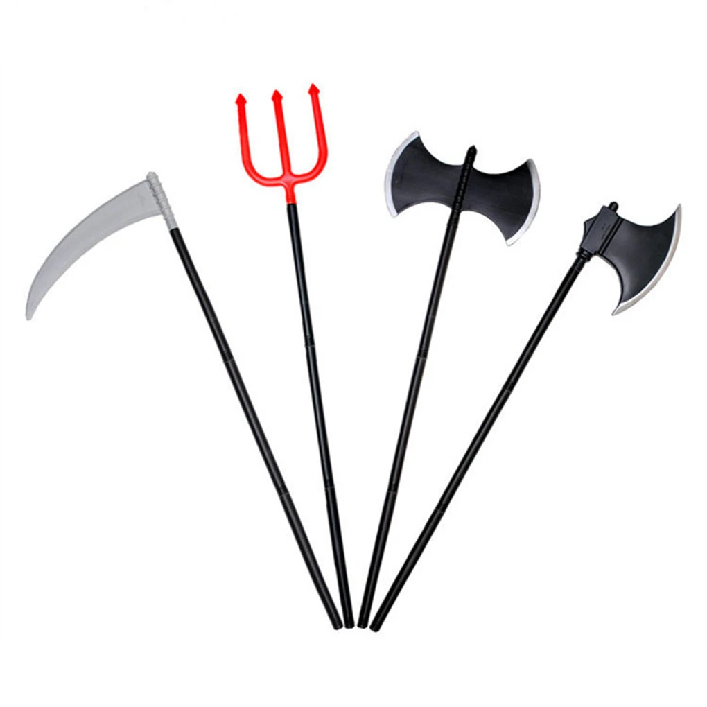 10pcs Halloween Dressing Accessories Trident Axe Sickle Costume Prop