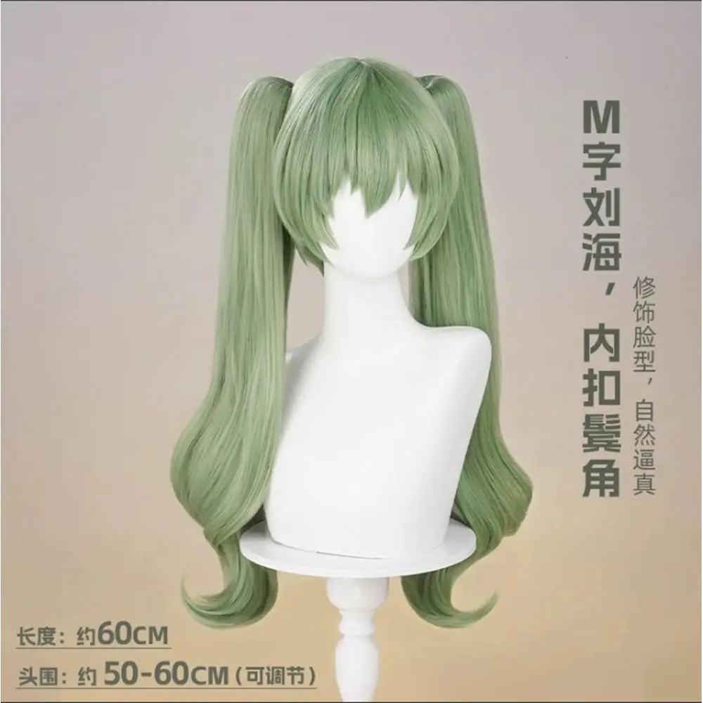 „Absolute Zero“ Kolin Wicks Cosplay-Perücke, Kopfhaut-Top, Cosplay-Kunsthaar, doppelter Pferdeschwanz, Hochtemperatur-Seide