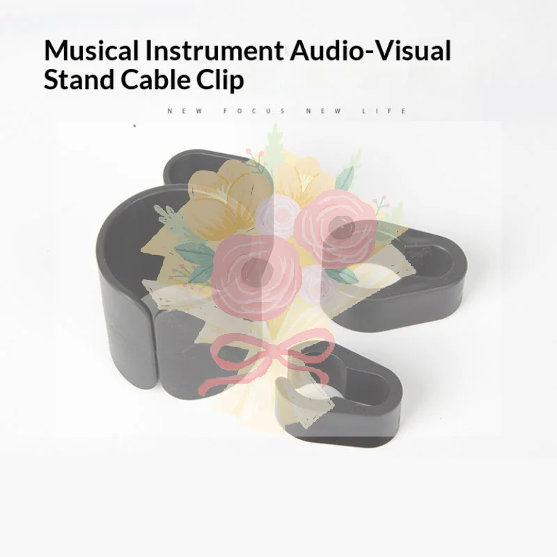 Cable Clamp Black Clips Plastic Mic Holder Clamps For Microphones Stand Attachment Secure Wire Management For Desk Stage