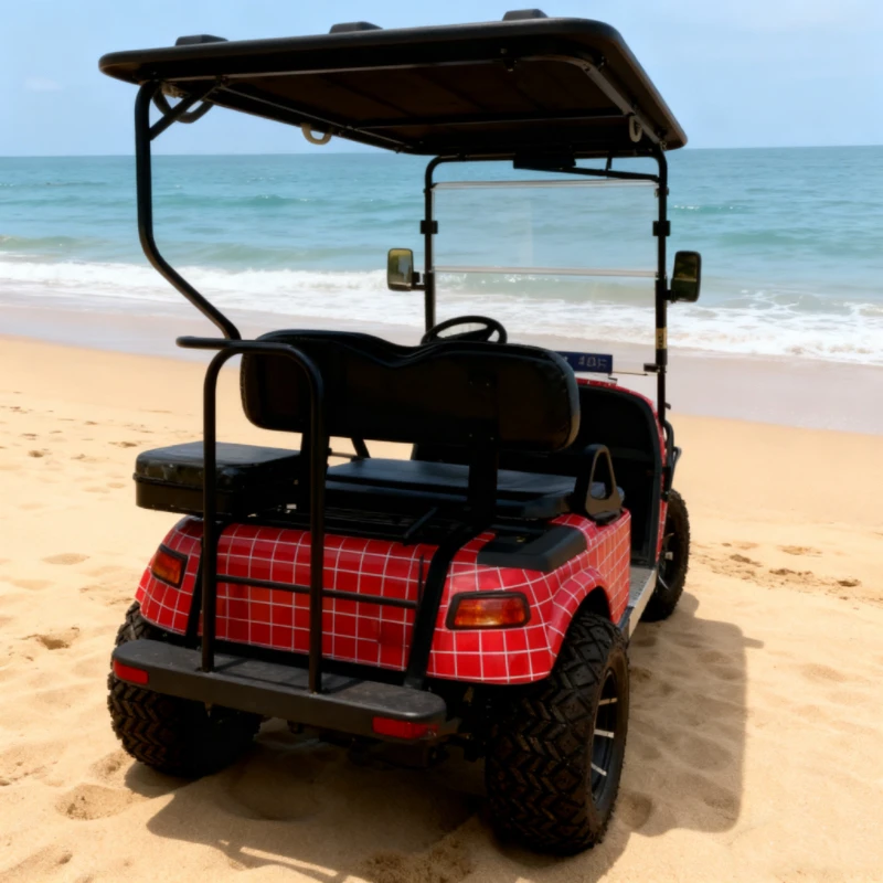 Chariot de golf économique MMC personnalisé 2/4/6/8 places 4WD, 48 V 5000 W, moteur unique, plusieurs couleurs