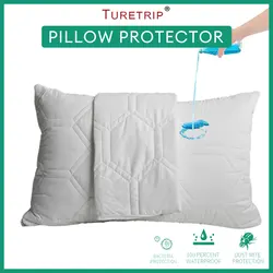 Thick Pillow Cover with Zipper Waterproof Pillow Protector Soft & Breathabble Bed Pillowcase